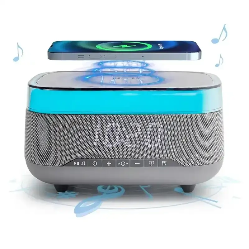 اسپیکر بلوتوثی چندکاره Multifunctional Digital Alarm & Wireless Charger